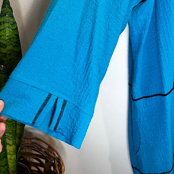 Ali Miles Cowl Neck Tunic Side Pockets Size 2x Artsy Gauzy light‎ weight - Picture 3 of 6